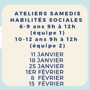 Ateliers Samedis Habilités Sociales